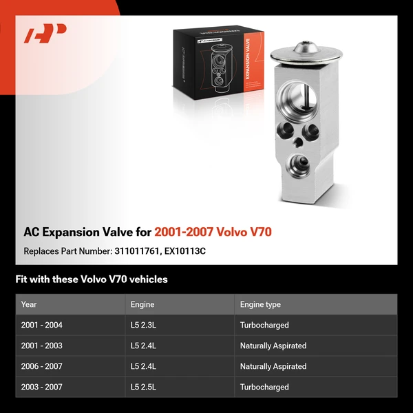 AC Expansion Valve for 2001-2007 Volvo V70