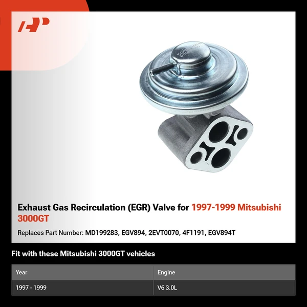 Exhaust Gas Recirculation (EGR) Valve for 1997-1999 Mitsubishi 3000GT