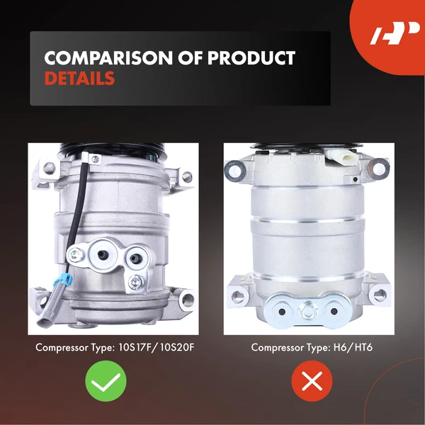 AC Compressor with Clutch with 6-Groove Pulley A-Premium APACC148