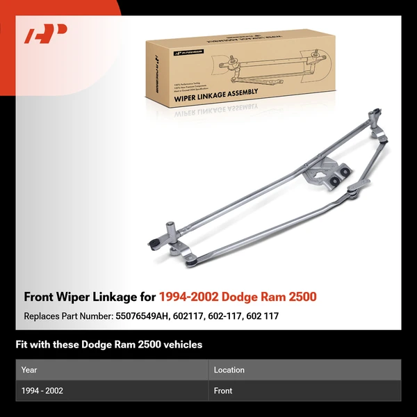 Front Wiper Linkage for 1994-2002 Dodge Ram 2500