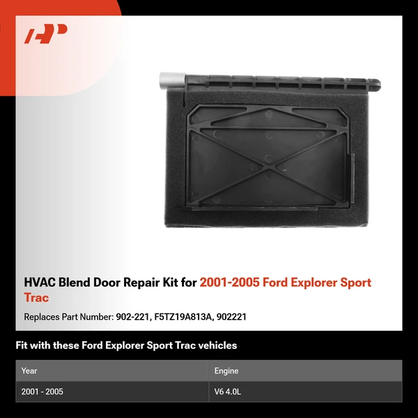 HVAC Blend Door Repair Kit for 2001-2005 Ford Explorer Sport Trac