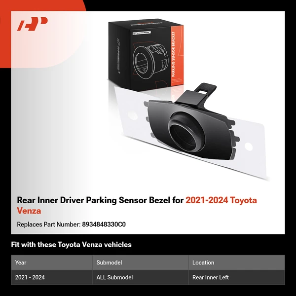 Rear Inner Driver Parking Sensor Bezel for 2021-2024 Toyota Venza