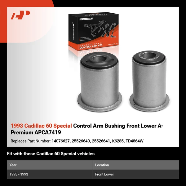 1993 Cadillac 60 Special Control Arm Bushing Front Lower A-Premium APCA7419