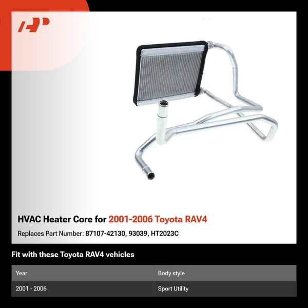 HVAC Heater Core for 2001-2006 Toyota RAV4