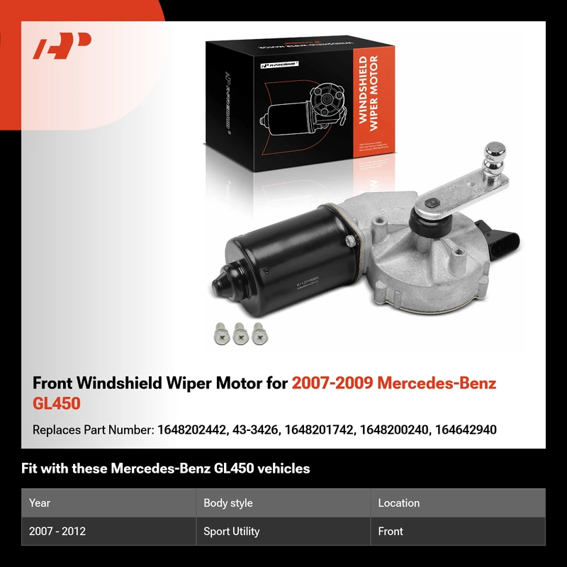 Front Windshield Wiper Motor for 2007-2009 Mercedes-Benz GL450