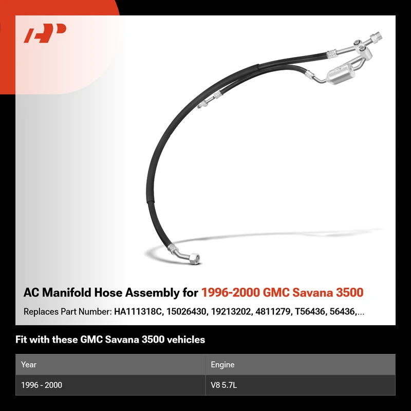 AC Manifold Hose Assembly for 1996-2000 GMC Savana 3500