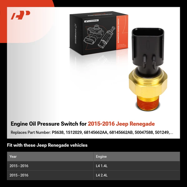 Engine Oil Pressure Switch for 2015-2016 Jeep Renegade
