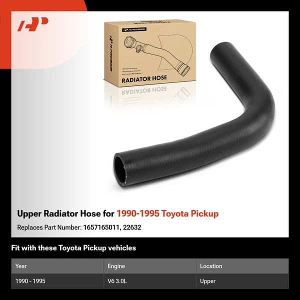 Upper Radiator Hose for 1990-1995 Toyota Pickup