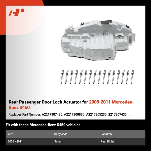 Rear Passenger Door Lock Actuator for 2008-2011 Mercedes-Benz S450