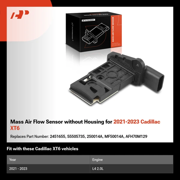 Mass Air Flow Sensor without Housing for 2021-2023 Cadillac XT6