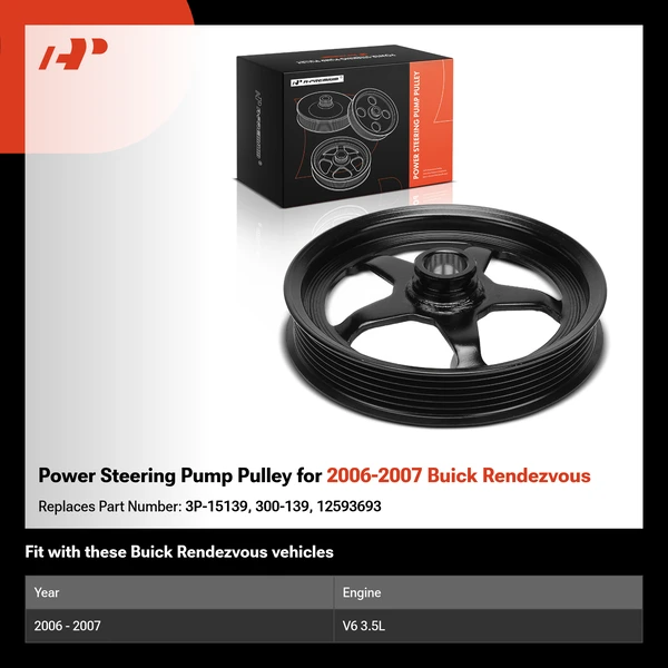 Power Steering Pump Pulley for 2006-2007 Buick Rendezvous