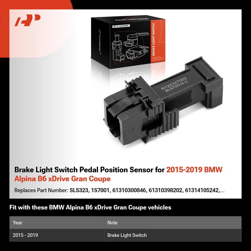 Brake Light Switch Pedal Position Sensor for 2015-2019 BMW Alpina B6 xDrive Gran Coupe
