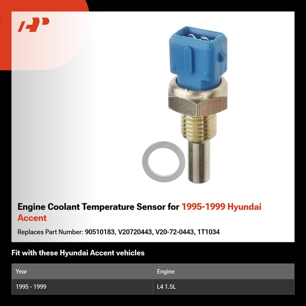 Engine Coolant Temperature Sensor for 1995-1999 Hyundai Accent