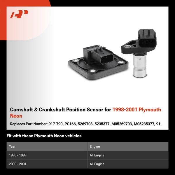 Camshaft & Crankshaft Position Sensor for 1998-2001 Plymouth Neon