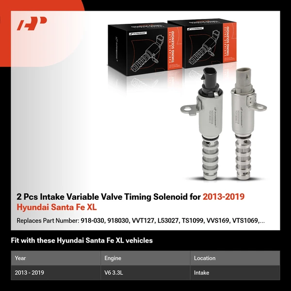 2 Pcs Intake Variable Valve Timing Solenoid for 2013-2019 Hyundai Santa Fe XL