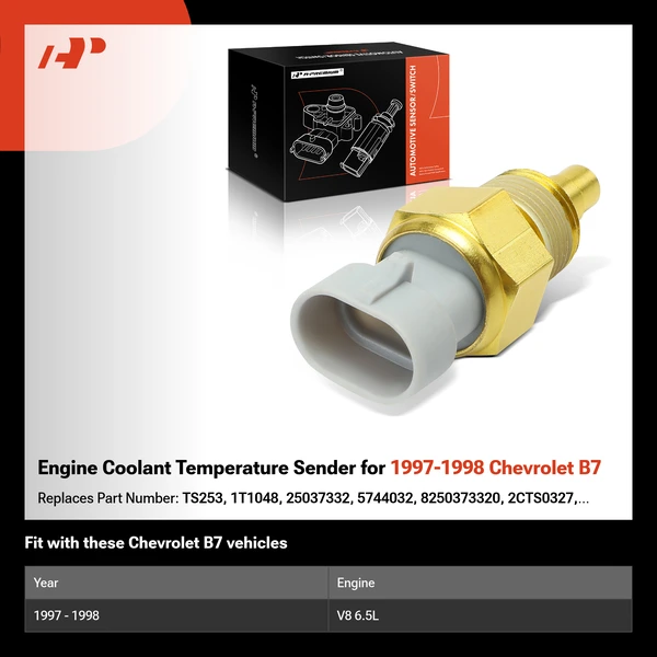 Engine Coolant Temperature Sender for 1997-1998 Chevrolet B7