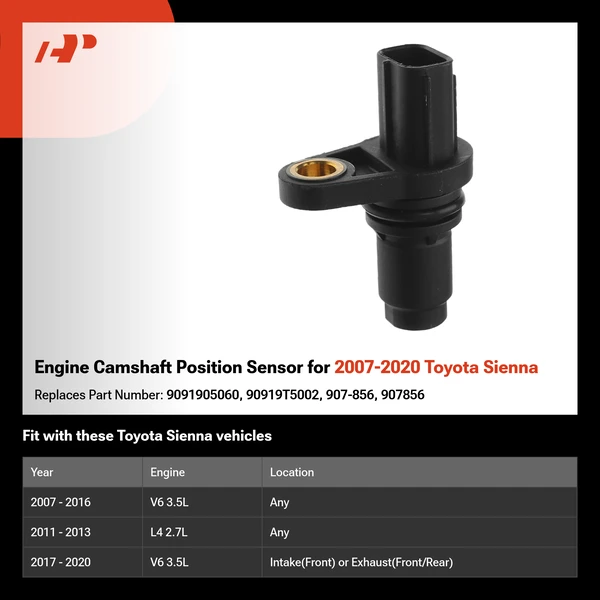 Engine Camshaft Position Sensor for 2007-2020 Toyota Sienna