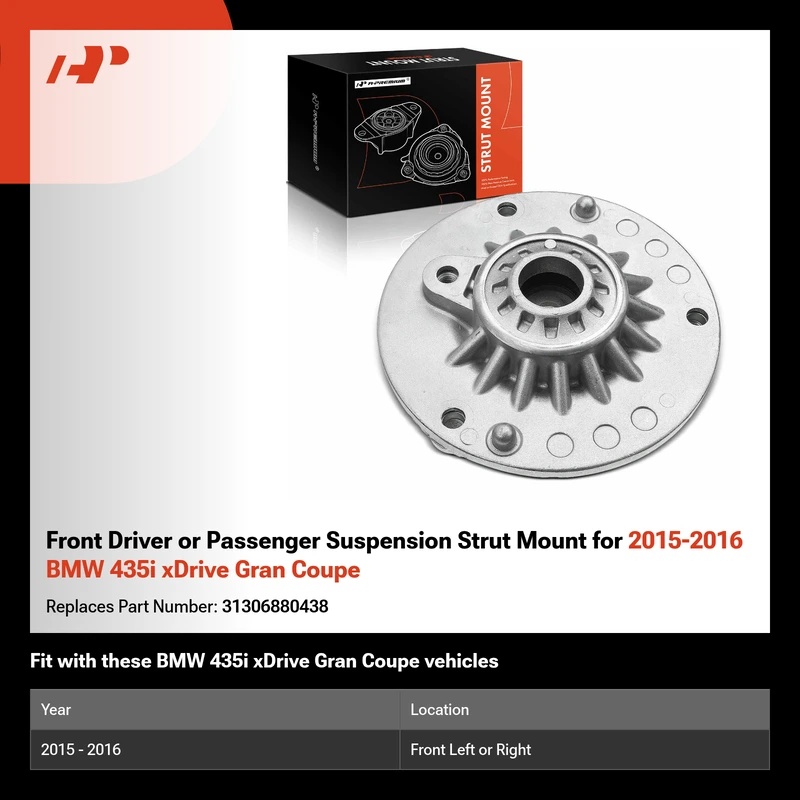 Front Driver or Passenger Suspension Strut Mount for 2015-2016 BMW 435i xDrive Gran Coupe