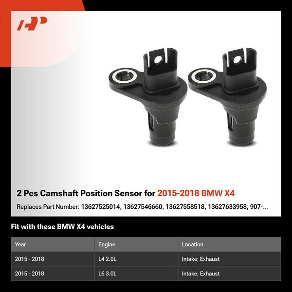 2 Pcs Camshaft Position Sensor for 2015-2018 BMW X4