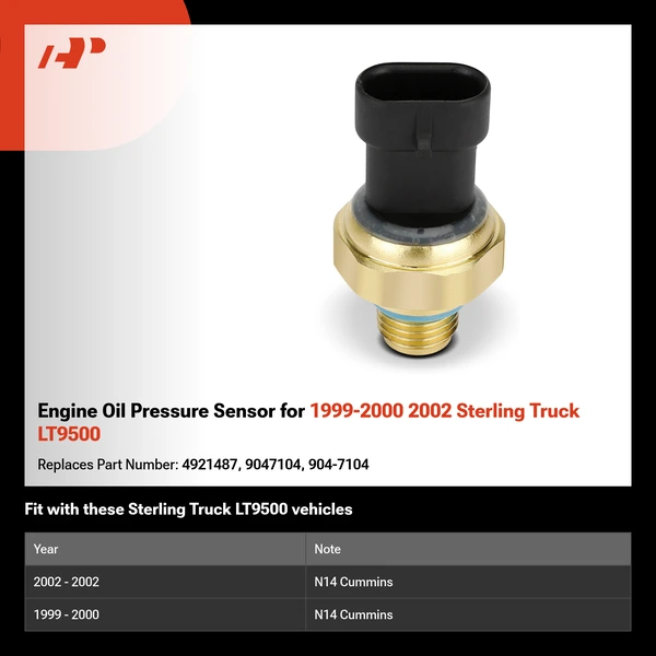 Engine Oil Pressure Sensor for 1999-2000 2002 Sterling Truck LT9500