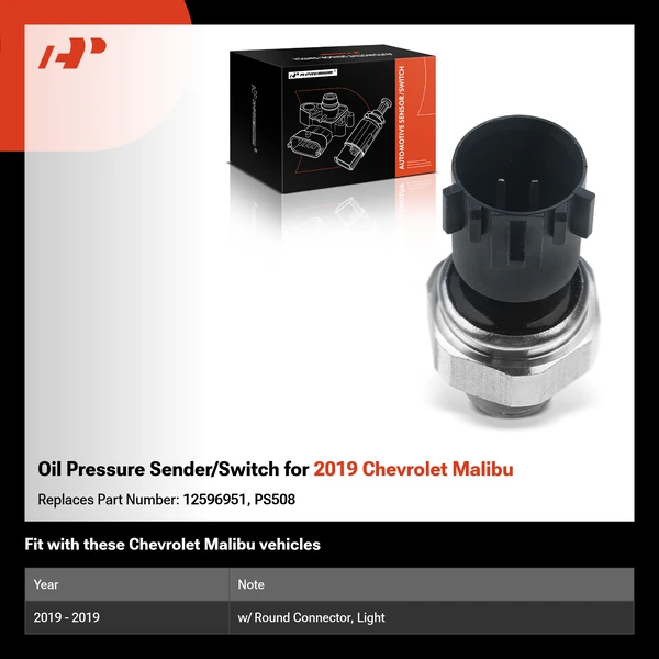 Oil Pressure Sender/Switch for 2019 Chevrolet Malibu