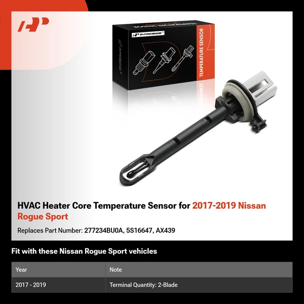 HVAC Heater Core Temperature Sensor for 2017-2019 Nissan Rogue Sport