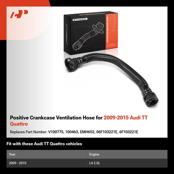 Positive Crankcase Ventilation Hose for 2009-2015 Audi TT Quattro