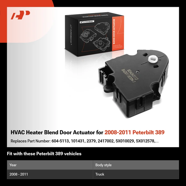 HVAC Heater Blend Door Actuator for 2008-2011 Peterbilt 389