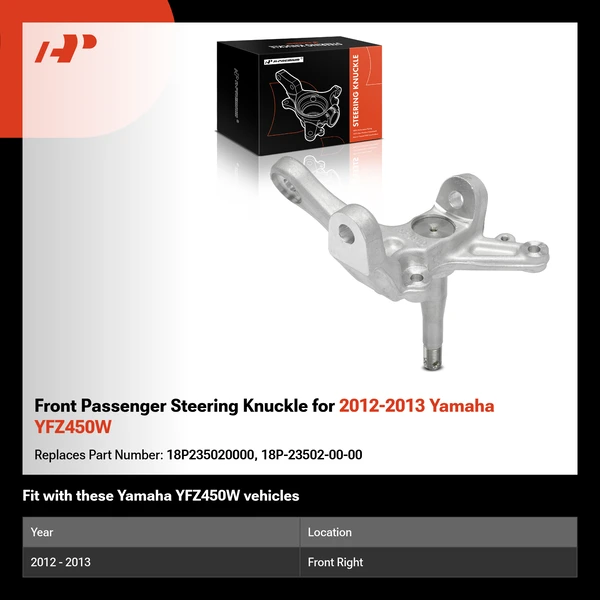 Front Passenger Steering Knuckle for 2012-2013 Yamaha YFZ450W