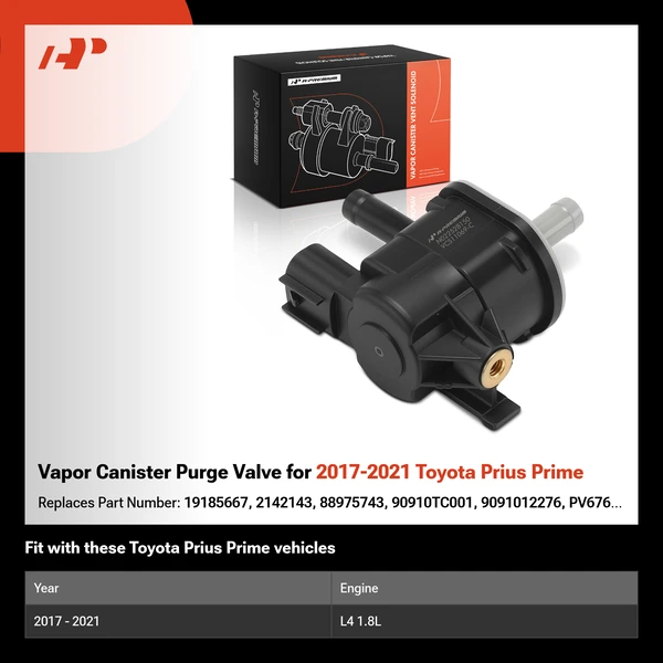 Vapor Canister Purge Valve for 2017-2021 Toyota Prius Prime