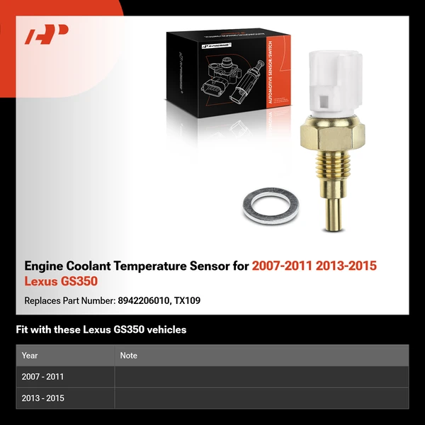 Engine Coolant Temperature Sensor for 2007-2011 2013-2015 Lexus GS350