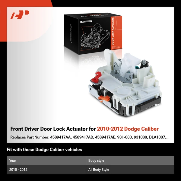 Front Driver Door Lock Actuator for 2010-2012 Dodge Caliber