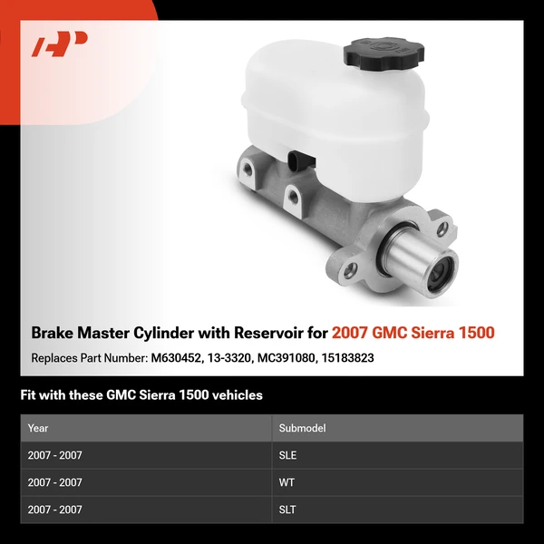 Brake Master Cylinder with Reservoir for 2007 GMC Sierra 1500