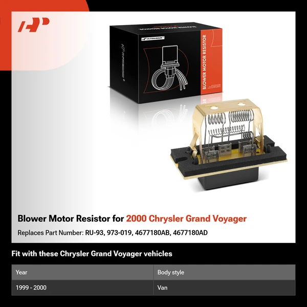 Blower Motor Resistor for 2000 Chrysler Grand Voyager