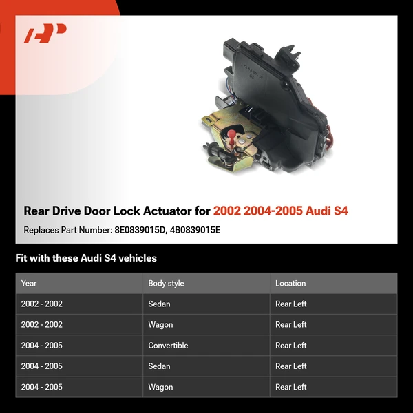 Rear Drive Door Lock Actuator for 2002 2004-2005 Audi S4