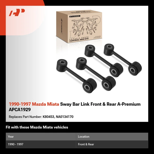 1990-1997 Mazda Miata Sway Bar Link Front & Rear A-Premium APCA1929