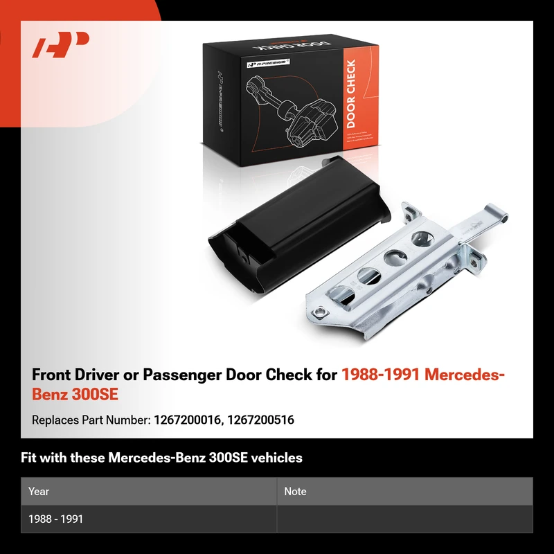 Front Driver or Passenger Door Check for 1988-1991 Mercedes-Benz 300SE