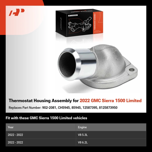 Thermostat Housing Assembly for 2022 GMC Sierra 1500 Limited