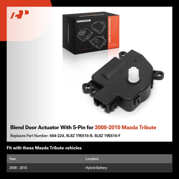 Blend Door Actuator With 5-Pin for 2008-2010 Mazda Tribute