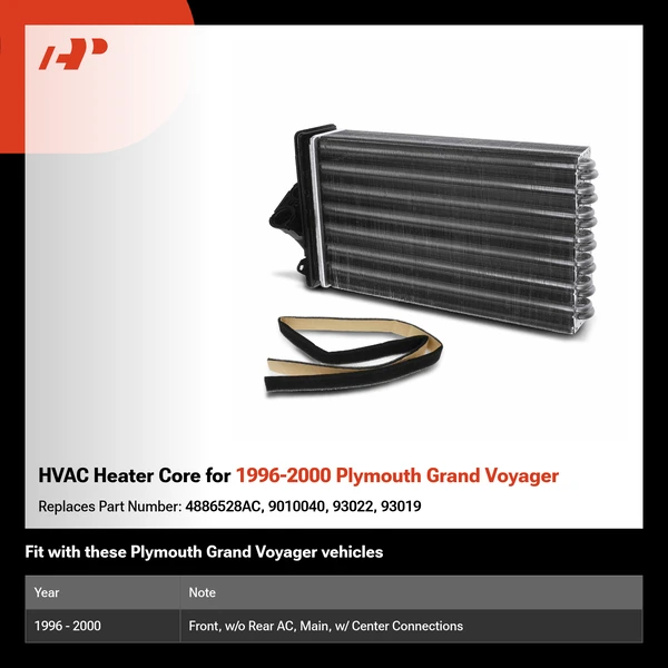 HVAC Heater Core for 1996-2000 Plymouth Grand Voyager