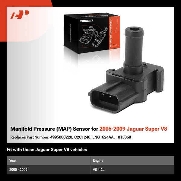Manifold Pressure (MAP) Sensor for 2005-2009 Jaguar Super V8