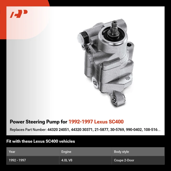 Power Steering Pump for 1992-1997 Lexus SC400