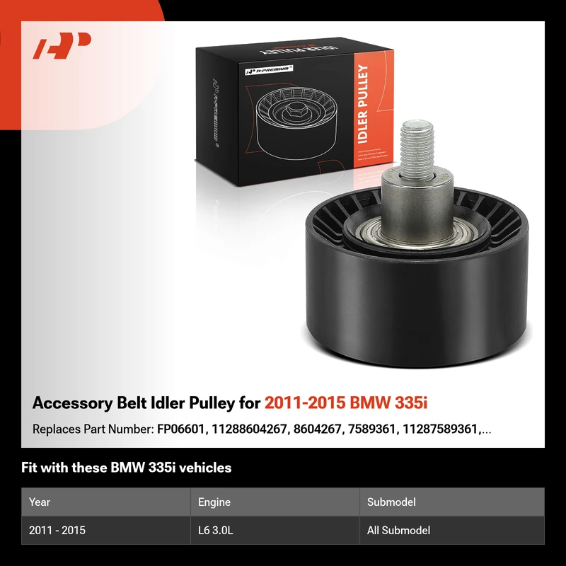 Accessory Belt Idler Pulley for 2011-2015 BMW 335i