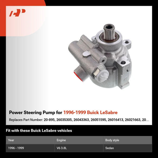 Power Steering Pump for 1996-1999 Buick LeSabre