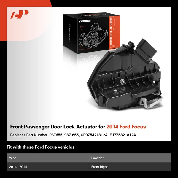 Front Passenger Door Lock Actuator for 2014 Ford Focus