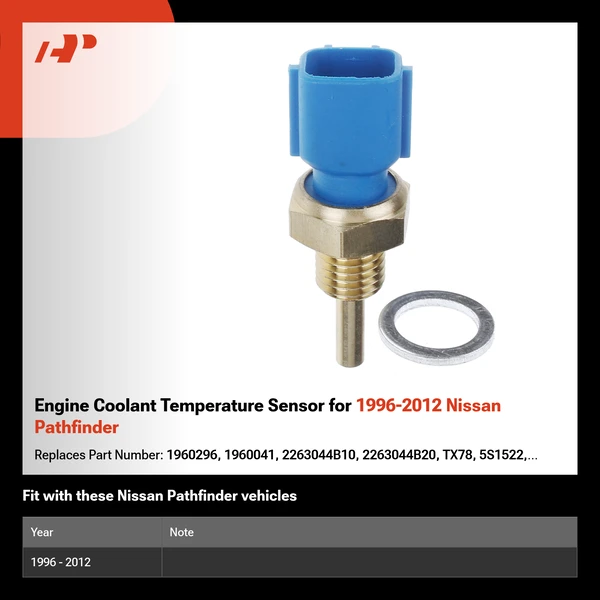 Engine Coolant Temperature Sensor for 1996-2012 Nissan Pathfinder