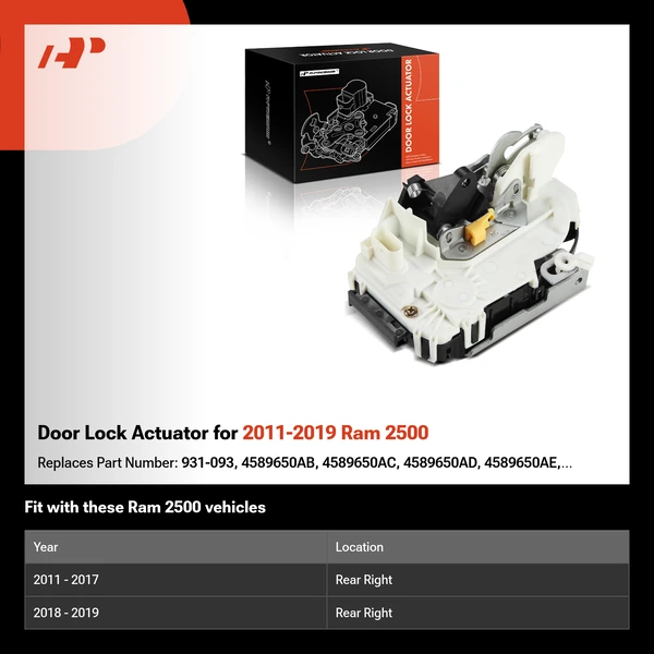 Door Lock Actuator for 2011-2019 Ram 2500