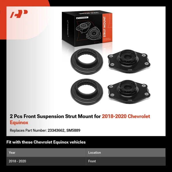 2 Pcs Front Suspension Strut Mount for 2018-2020 Chevrolet Equinox