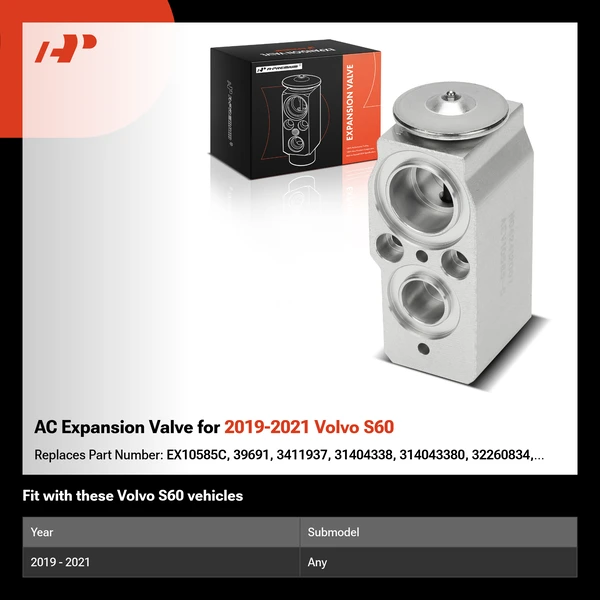 AC Expansion Valve for 2019-2021 Volvo S60