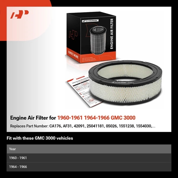 Engine Air Filter for 1960-1961 1964-1966 GMC 3000